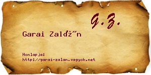 Garai Zalán névjegykártya